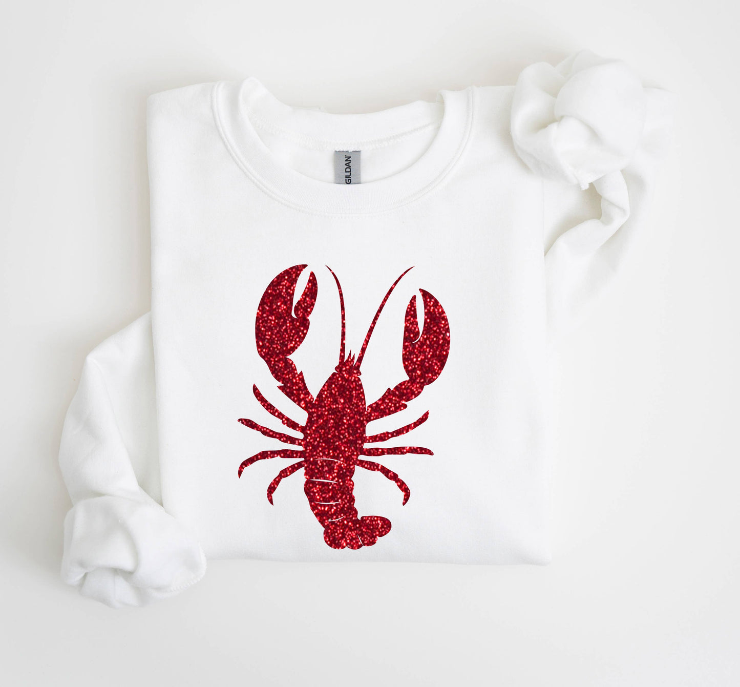 Glitter Red lobster  Sweatshirt