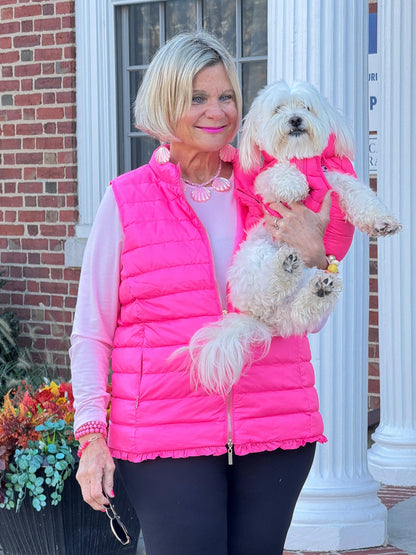 LULU-B PINK SHORT PUFFER VEST