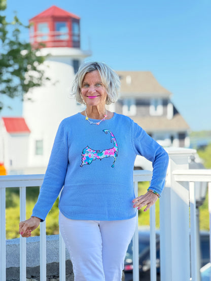 BEACH CLUB PERRI CAPE COD MAP SWEATER