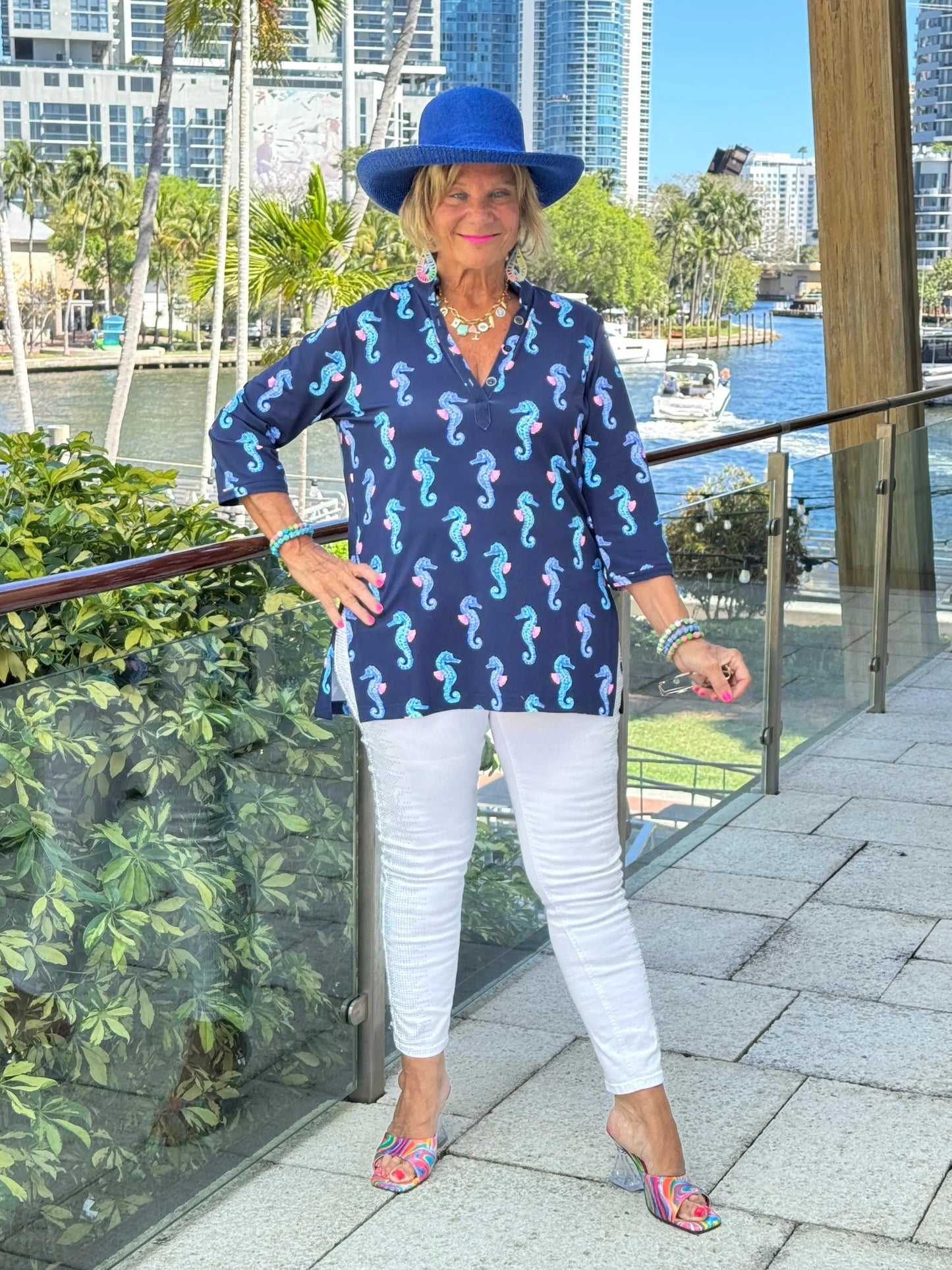 LULU B MIDNIGHT REEF TUNIC