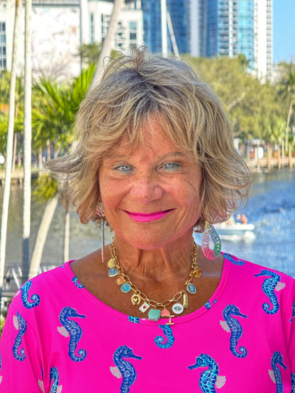 LULU B SEAHORSE BAY ASYMMETRIC TOP