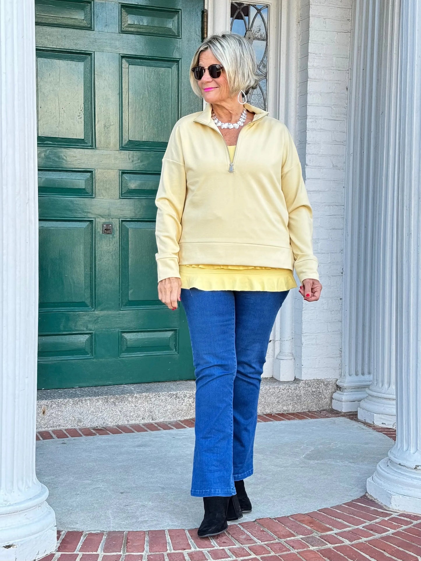 CHAMOIS HALF ZIPPER