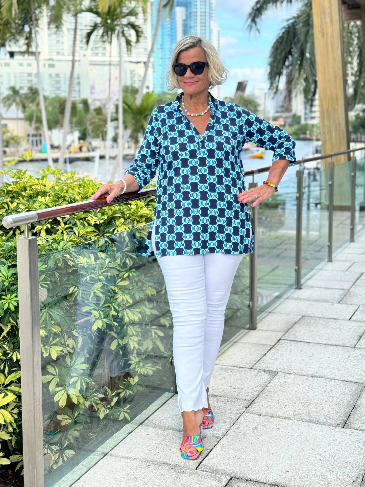 BLUE MEDALLION TUNIC