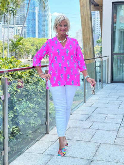 LULU B SEAHORSE BAY TUNIC