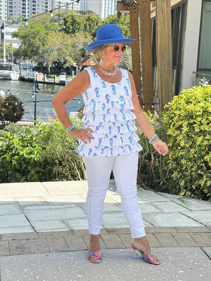 LULU B SHORELINE CHARM CHA CHA TANK