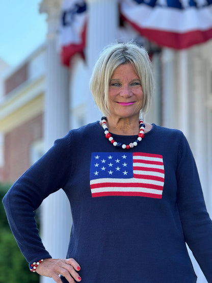 LULU-B NAVY FLAG SWEATER