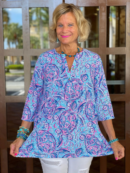 BLUE ISLE PINEAPPLELE TUNIC