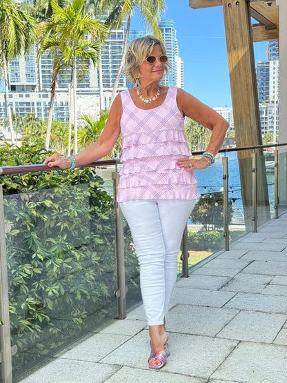 LULU B PINK CHIC CHA CHA TANK