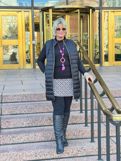 LULU-B BLACK PUFFER VEST