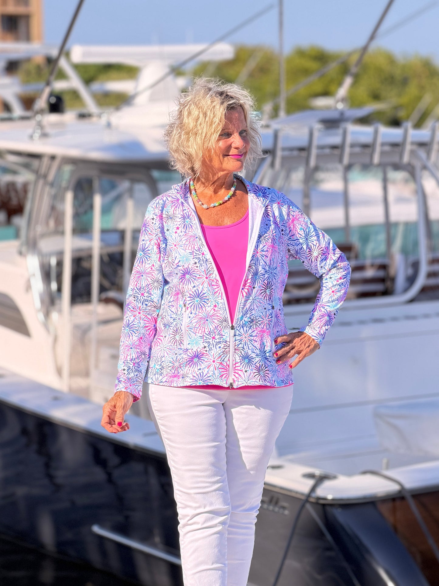 LULLU B FIREWORKS FULL ZIPPER JACKET