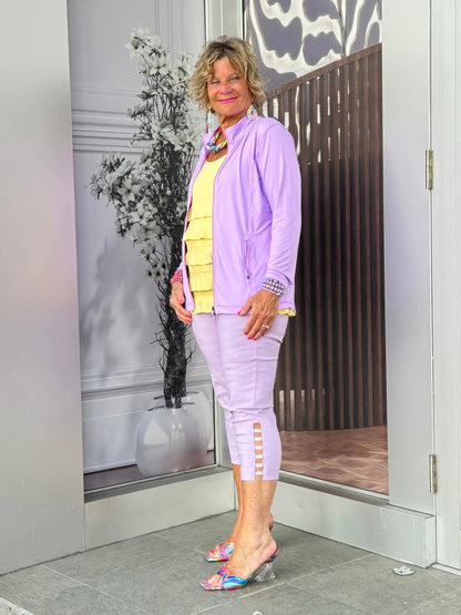 LULU-B EMBELISHED LILAC CAPRI