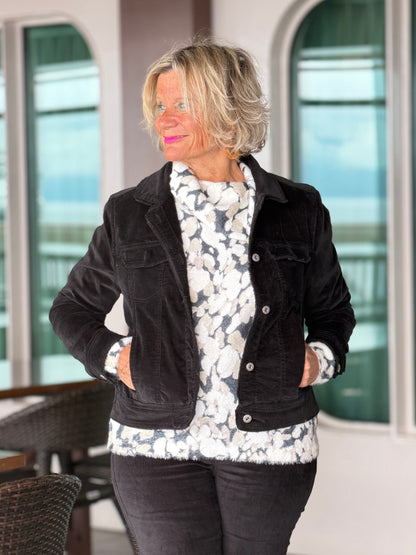 LULU-B BLACK VELOUR JACKET