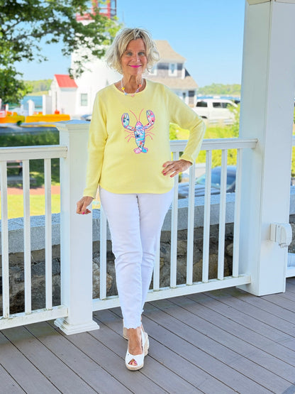 BEACH CLUB YELLOW LOBSTER SWEATER