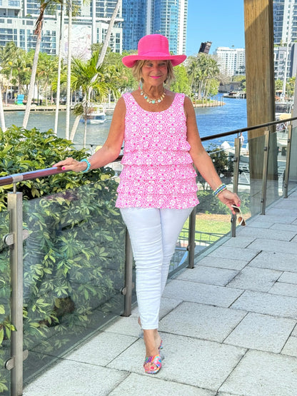 LULU B TROPIC PETALS CHA CHA TANK