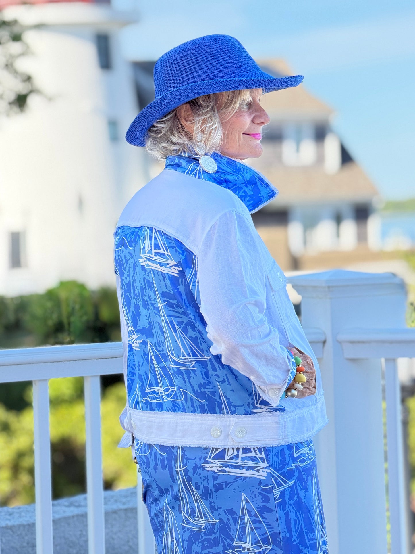 HARBOR LIGHTS BLUE SAILBOAT DRESS
