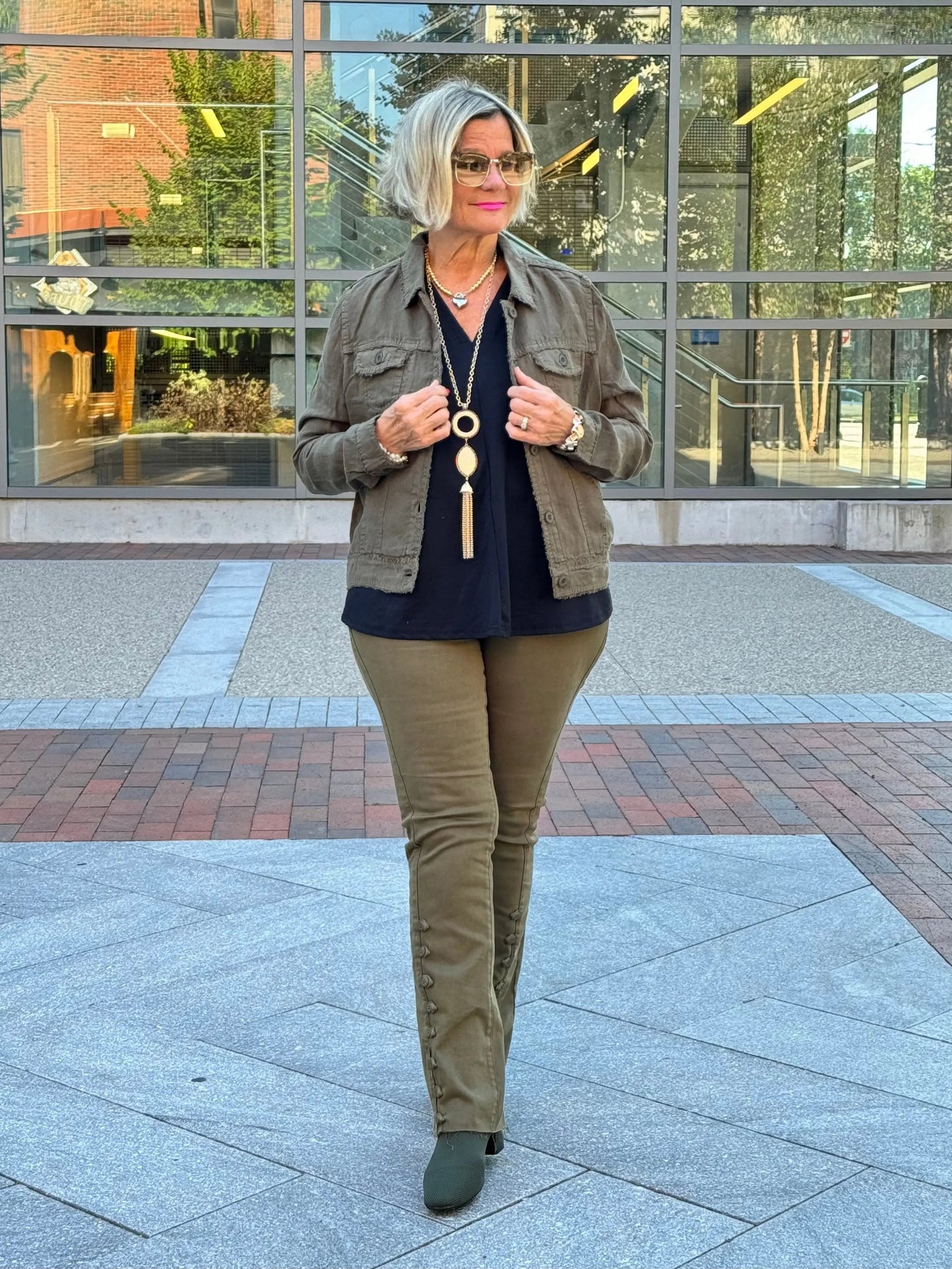 LULU-B NEW OLIVE LINEN JACKET