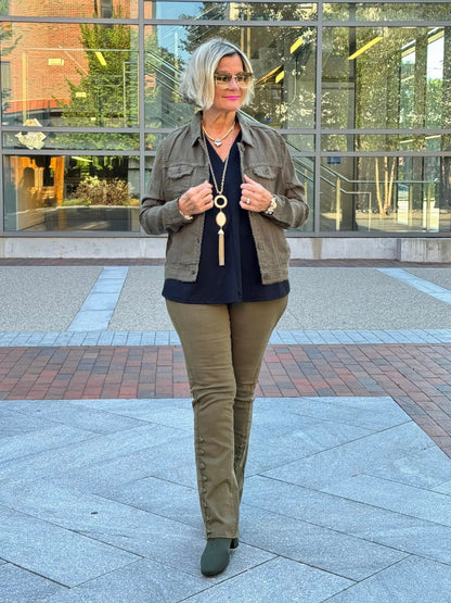 LULU-B NEW OLIVE LINEN JACKET