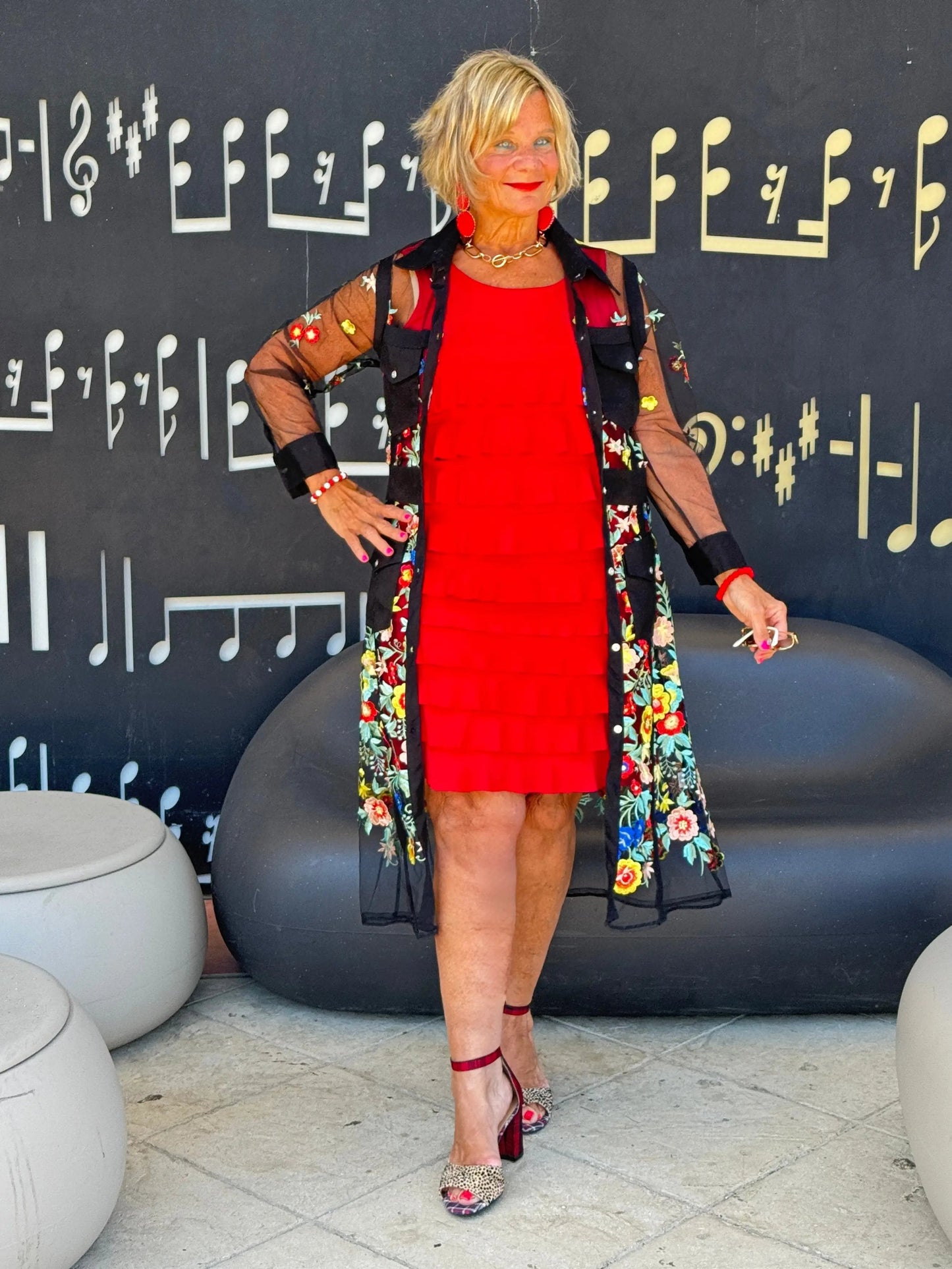 LULU-B RED CRIMSON CHA CHA DRESS