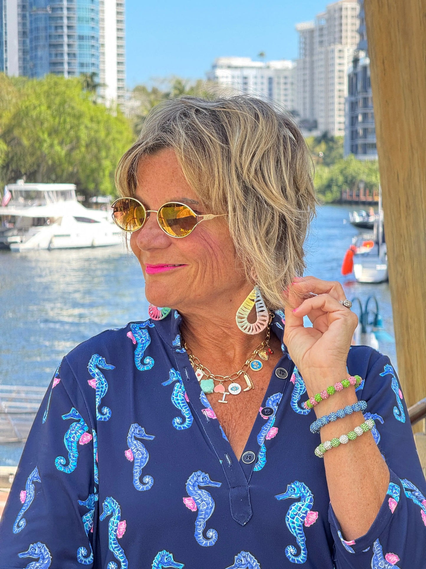 LULU B MIDNIGHT REEF TUNIC