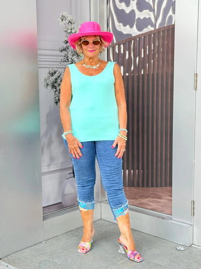 LULU-B CLEAR SEAFOAM SPANK TANK