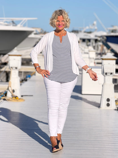 DOCKSIDE NAVY SLEEVELESS TOP
