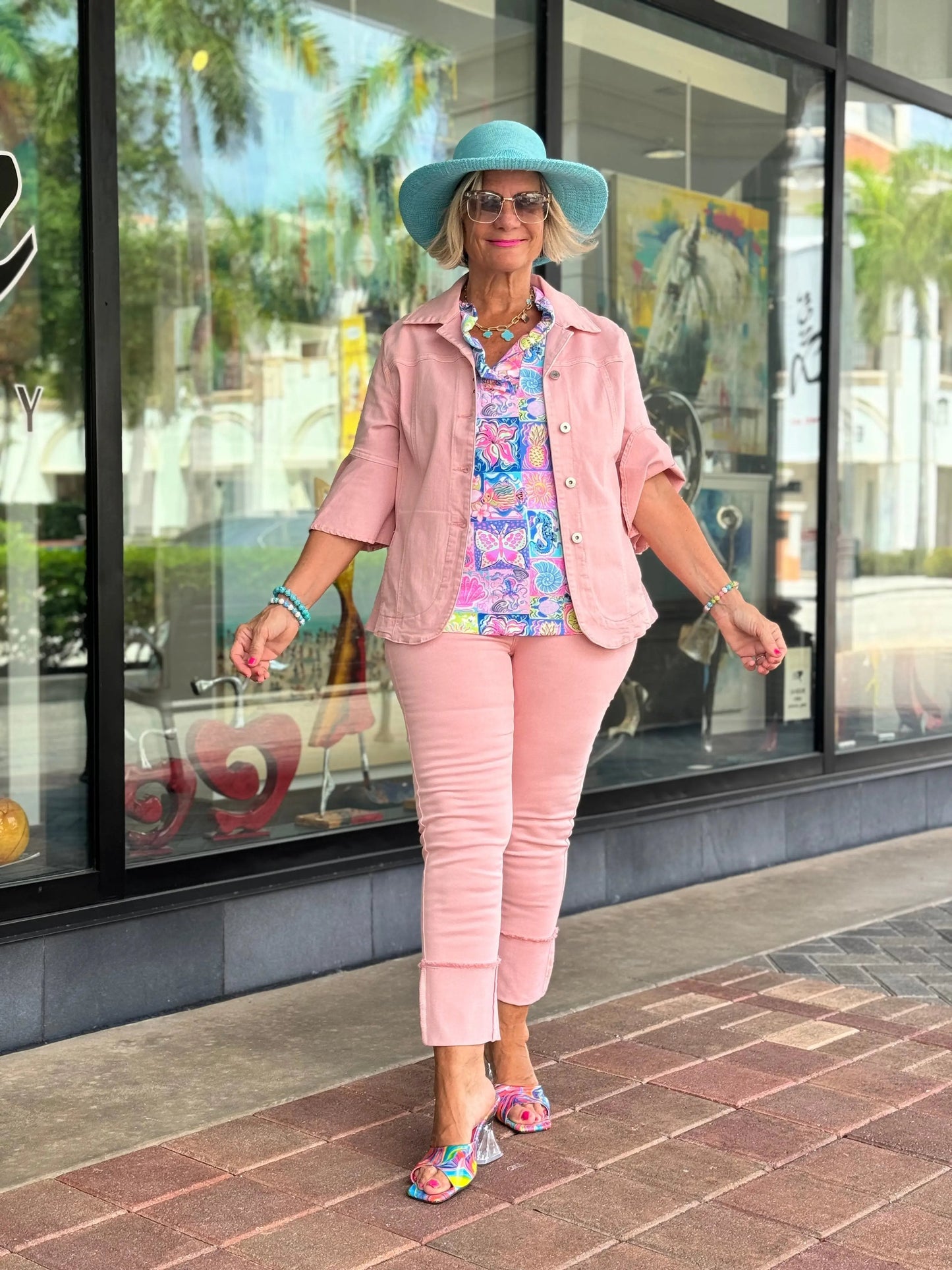 Ethyl Easy Breeze Pink Crop Pant - Gravity