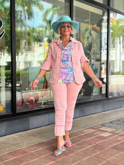 Ethyl Easy Breeze Pink Crop Pant - Gravity