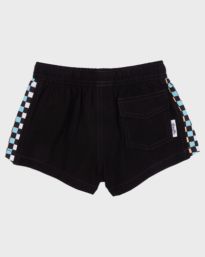 BinkyBro x Quiksilver Checkers Black Swim Trunks