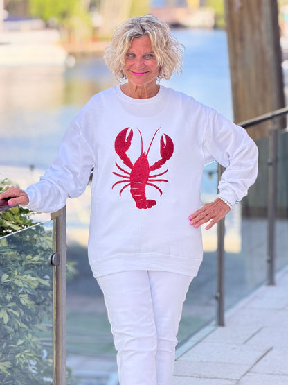Glitter Red lobster  Sweatshirt