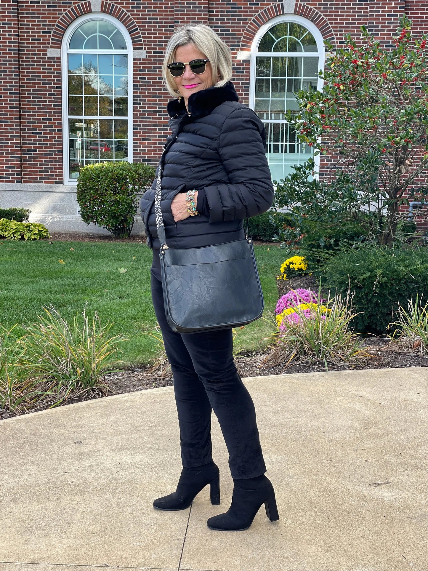 LULU-B PUFFER DOWN BLACK FAUX FUR JACKET