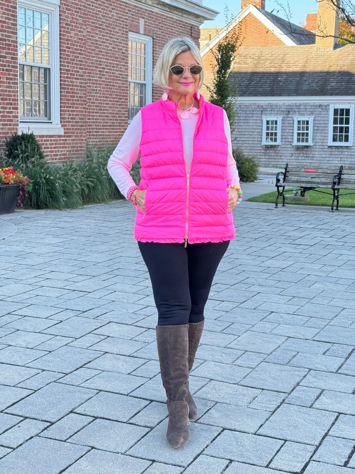 LULU-B PINK SHORT PUFFER VEST