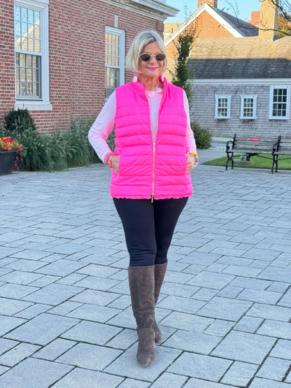 LULU-B PINK SHORT PUFFER VEST