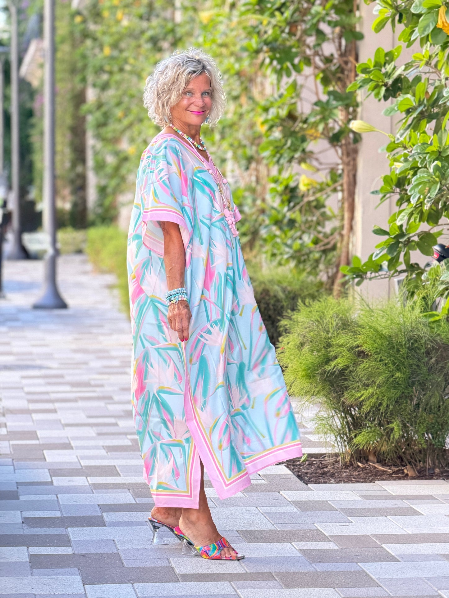 Birds Of Paradise Caftan Beach DRESS