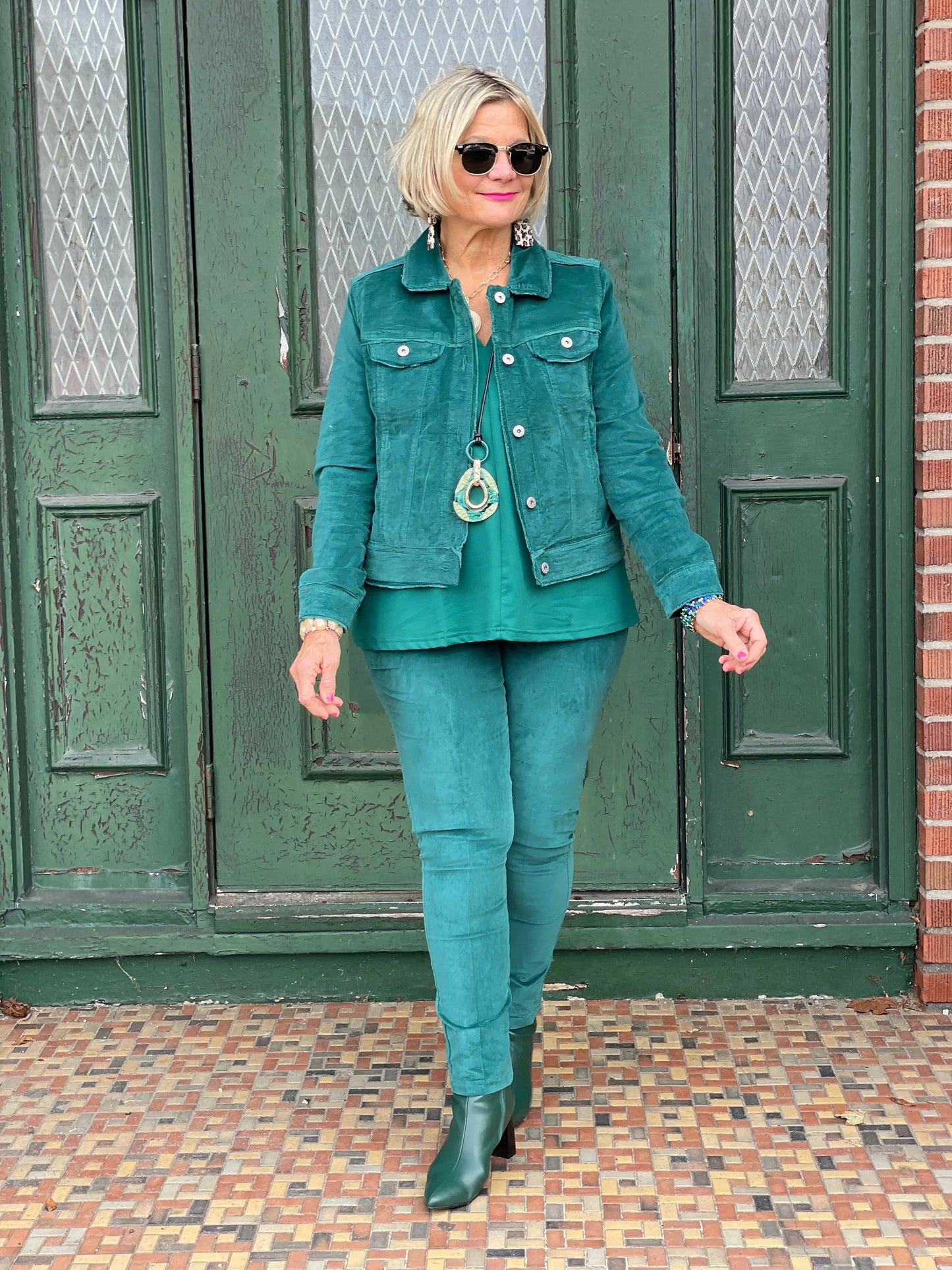 LULU-B EMERALD  VELOUR JACKET