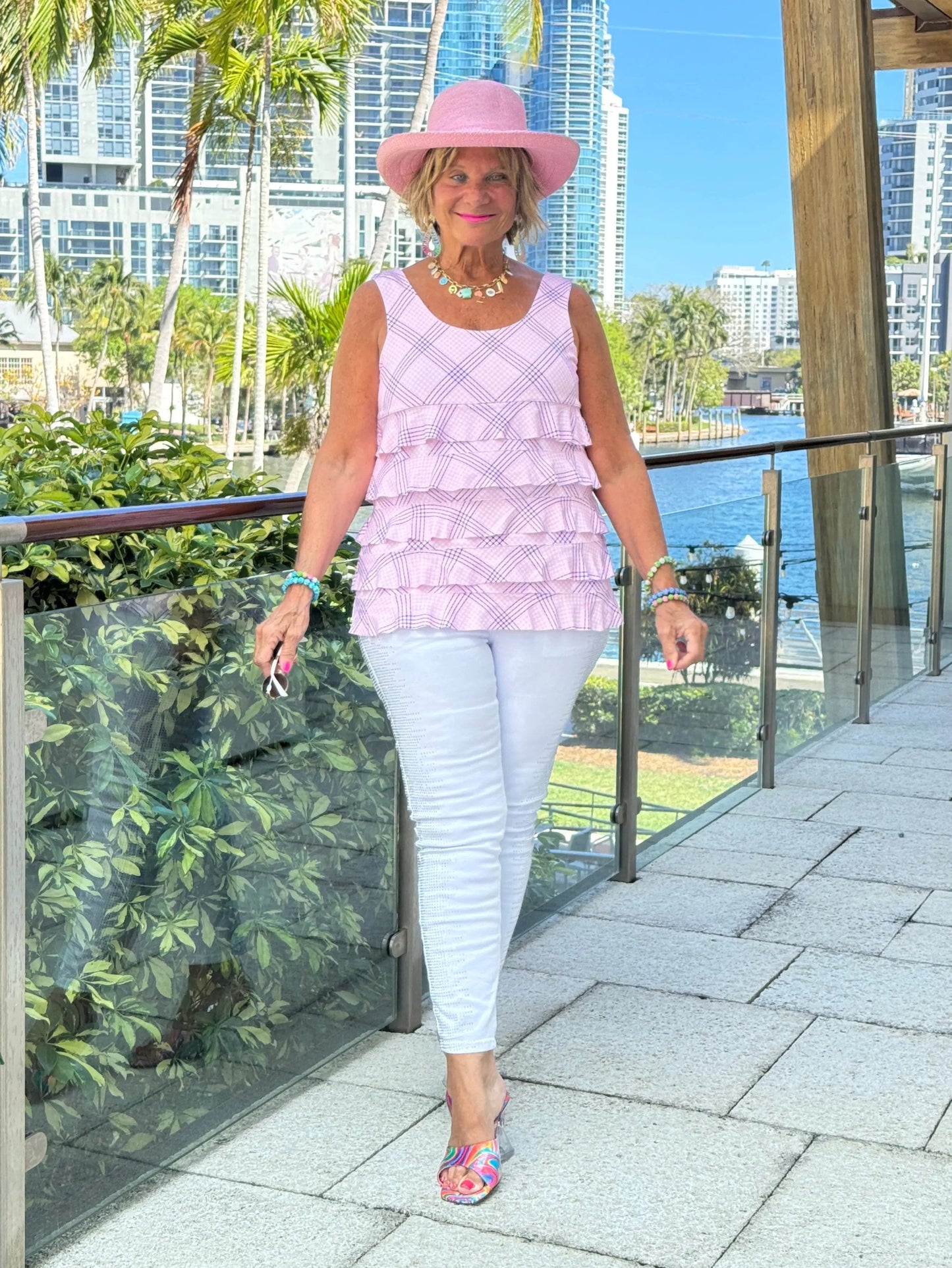 LULU B PINK CHIC CHA CHA TANK