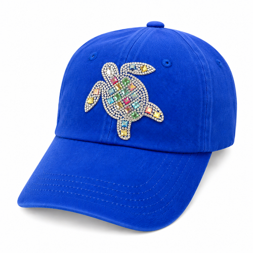 BLUE BLING TURTLE HAT