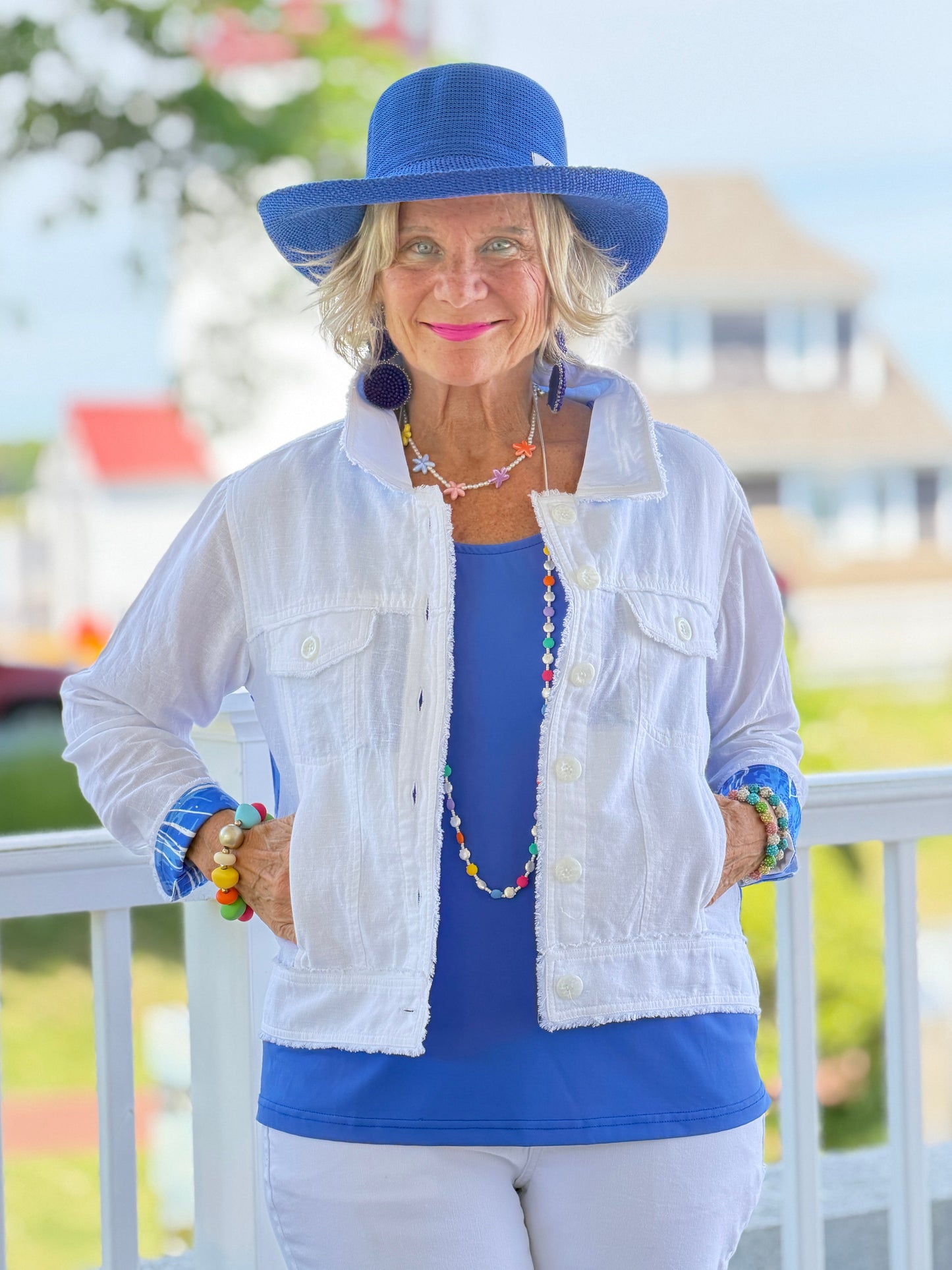 HARBOR BLUES LINEN JACKET