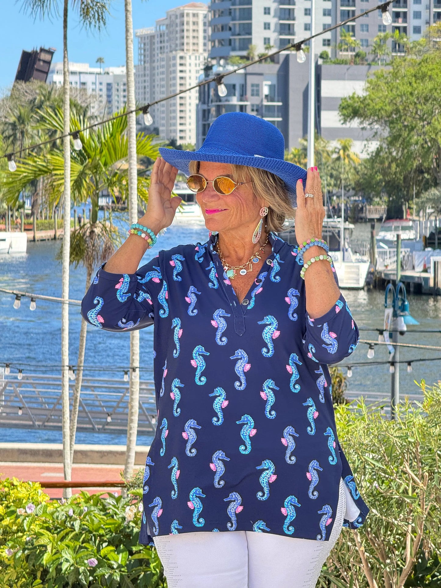 LULU B MIDNIGHT REEF TUNIC