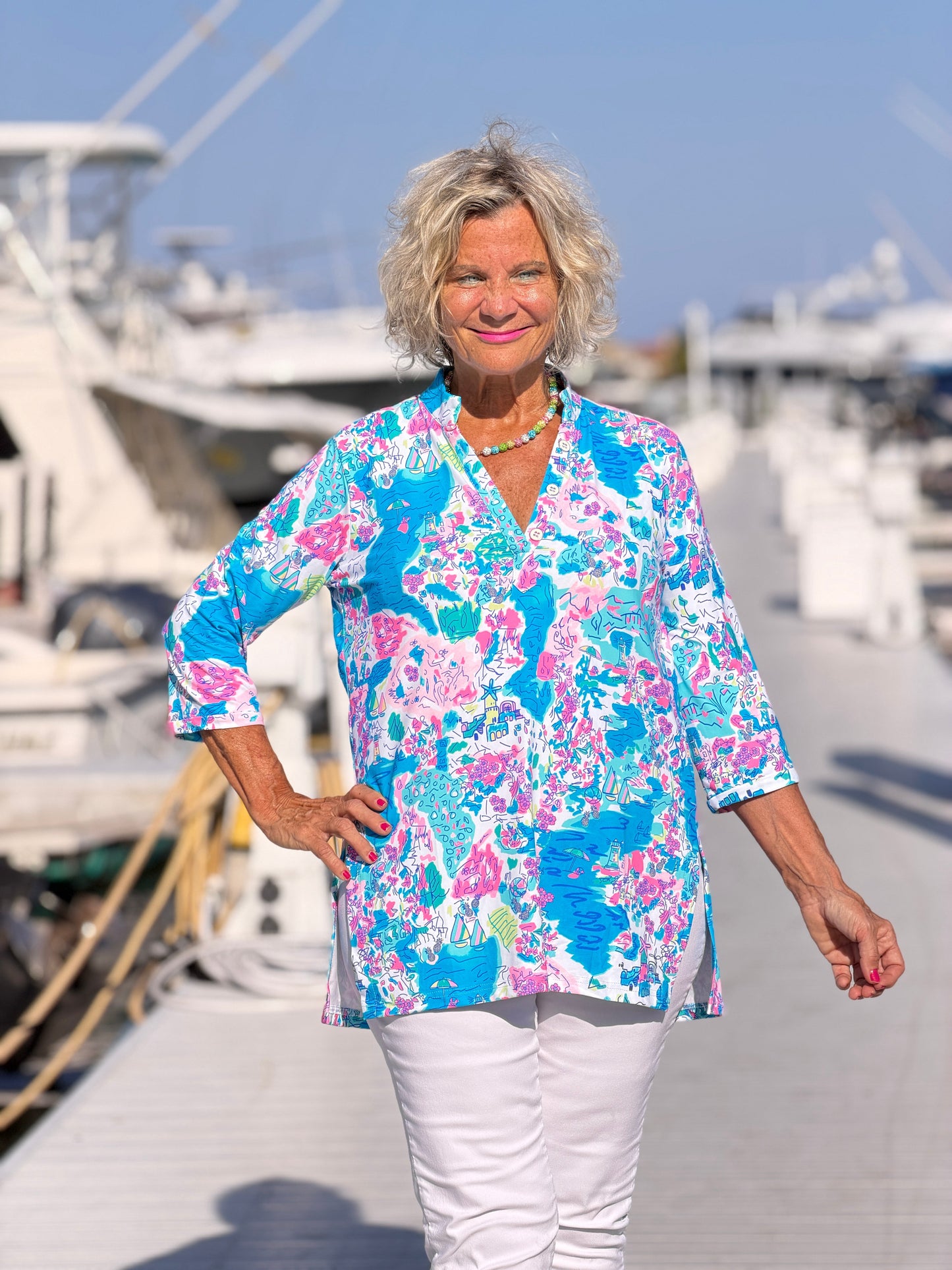 LULU B PALM BEACH SPALSH TUNIC