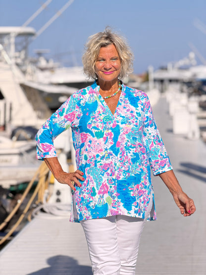 LULU B PALM BEACH SPALSH TUNIC