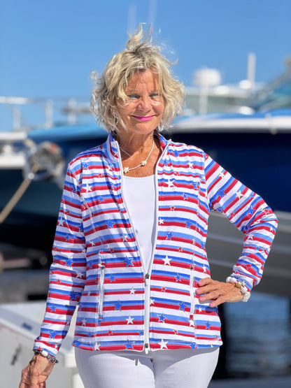 LULU B STARS FULL ZIPPER JACKET