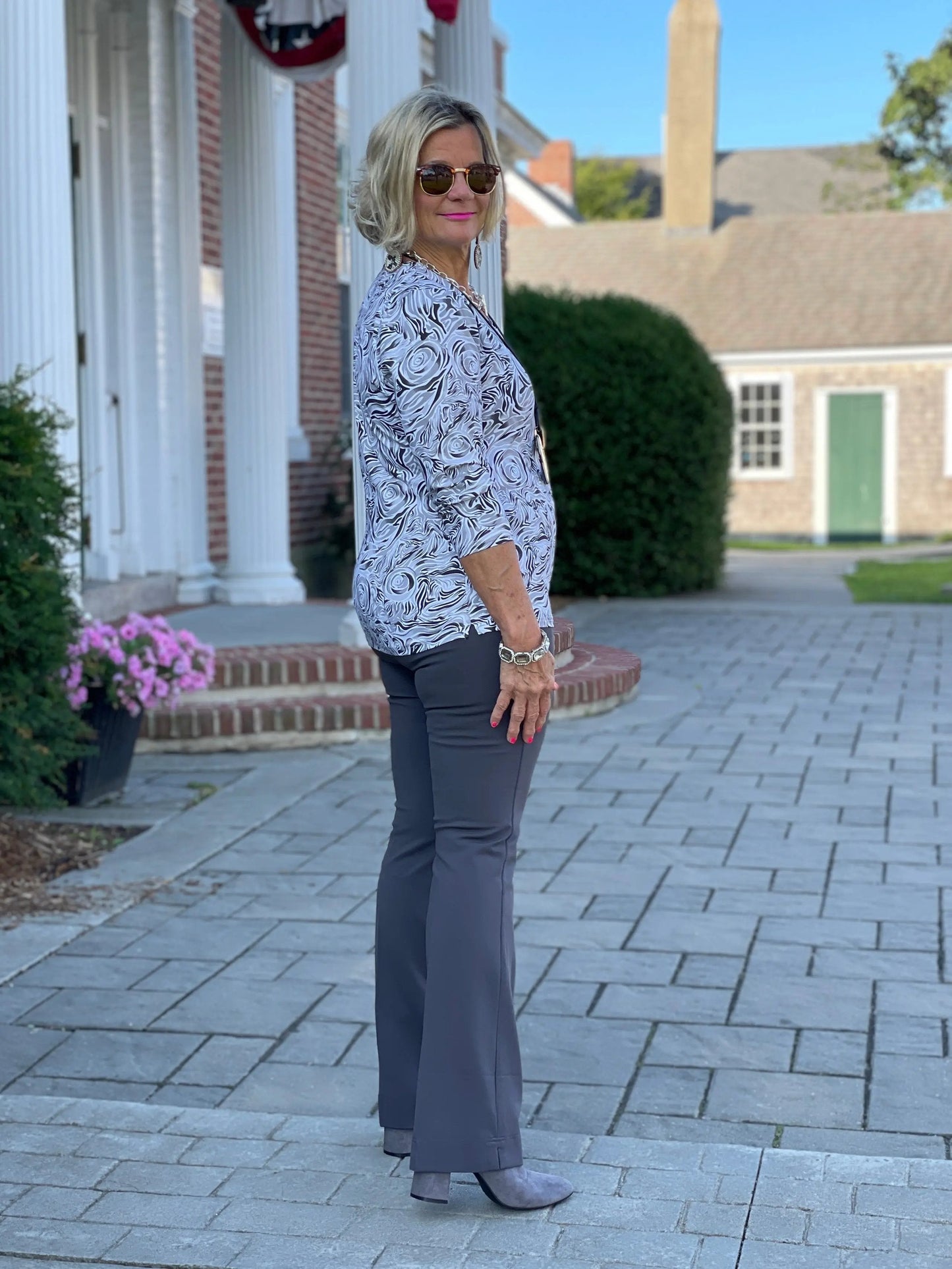 ELEGANT EXPRESSIONS V NECK TOP