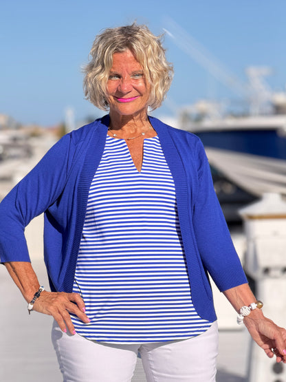 HARBOR BLUE SLEEVELESS TANK