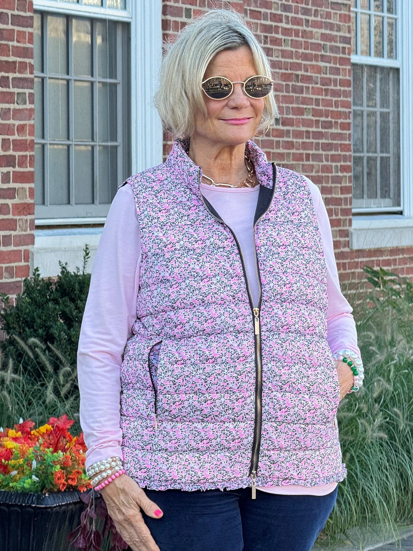 LULU-B AUBRY PINK SHORT PUFFER VEST