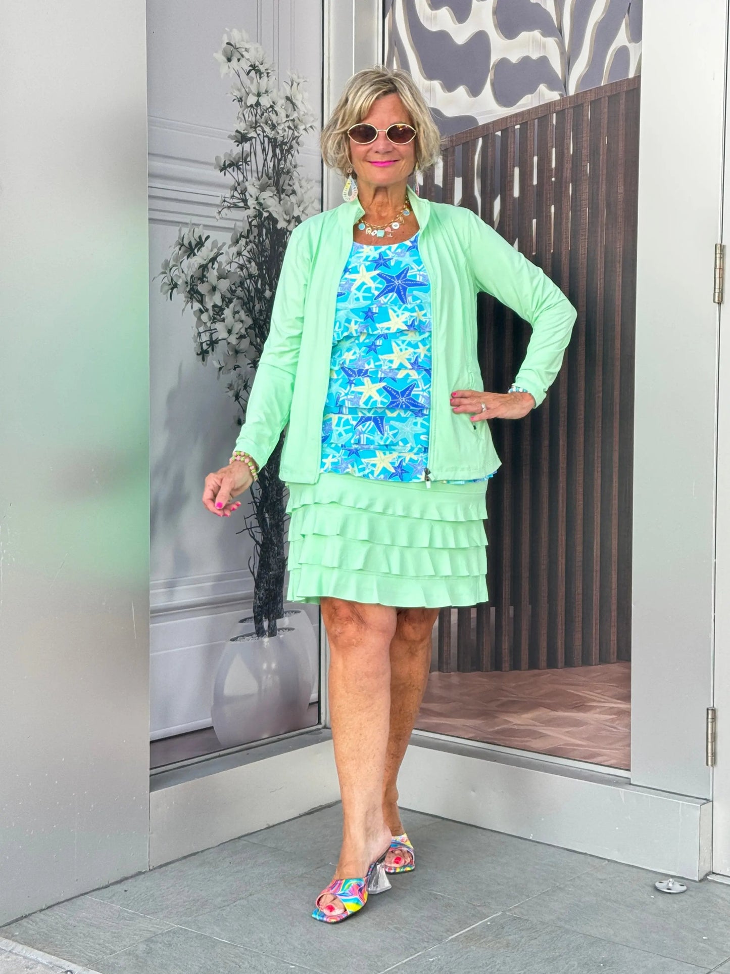 LULU B SIESTA GREEN SKORT