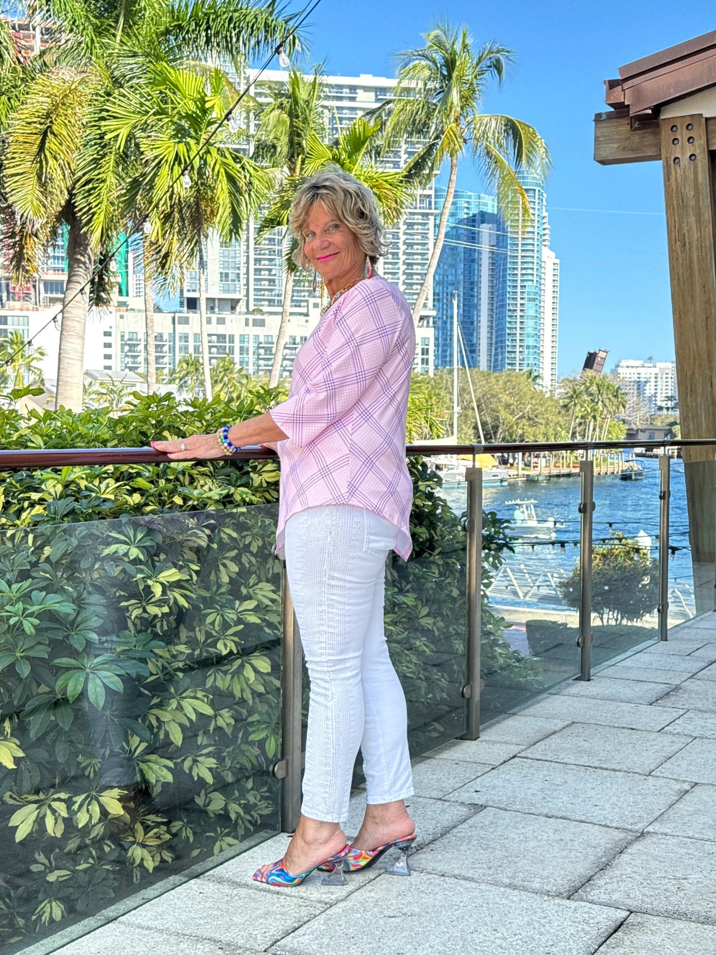 LULU B PINK CHIC ASYMMETRIC TOP