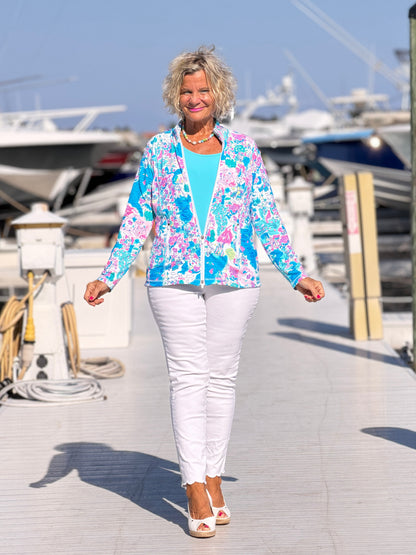 LULU-B PALM BEACH SPLASH FULL ZIPPER