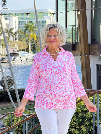 Lulu B Starfish Harbor Collar sleeve