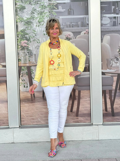 LULU-B FULL ZIPPER YELLOW JACKET