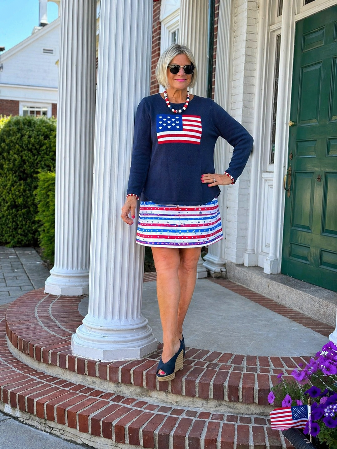 LULU-B NAVY FLAG SWEATER